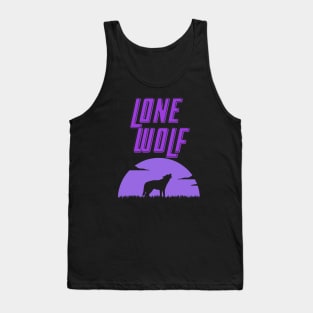 Lone Wolf Purple Tank Top